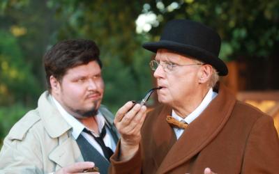Chris Henkel (Inspektor Wade) und Frank Grünert (Doktor Collins). Foto: Peter Scholz